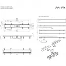 Душевой трап (лоток) Am.Pm PrimeFlow W02SC-U11-070-04SB 69,4 см, с решеткой, 2 в 1 под плитку, матовый хром