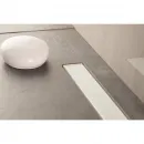 Душевой трап (лоток) Pestan Confluo Frameless White Glass Line 13701216 95 см, с решеткой, щелевой, белый глянец