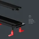 Душевой трап (лоток) Am.Pm PrimeFlow W02SC-U11-080-04BM 79,4 см, с решеткой, 2 в 1 под плитку, черный матовый