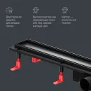 Душевой трап (лоток) Am.Pm PrimeFlow W02SC-U11-080-04BM 79,4 см, с решеткой, 2 в 1 под плитку, черный матовый