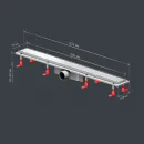 Душевой трап (лоток) Am.Pm PrimeFlow W02SC-U11-080-04SB 79,4 см, с решеткой, 2 в 1 под плитку, матовый хром