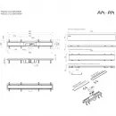 Душевой трап (лоток) Am.Pm PrimeFlow W02SC-U11-080-04SB 79,4 см, с решеткой, 2 в 1 под плитку, матовый хром