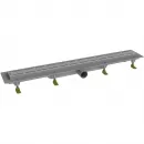 Душевой трап (лоток) Paini Line CH650L 65 см, с решеткой, перфорированный, хром