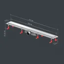 Душевой трап (лоток) Am.Pm PrimeFlow W02SC-U11-090-04SB 89,4 см, с решеткой, 2 в 1 под плитку, матовый хром