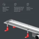 Душевой трап (лоток) Am.Pm PrimeFlow W02SC-U11-090-04SB 89,4 см, с решеткой, 2 в 1 под плитку, матовый хром