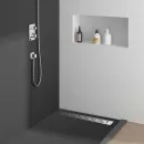 Душевой трап (лоток) Vincea Optima Blok SAY.601.60.P.BLOK 60 см, с решеткой, перфорированный, хром
