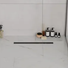 Душевой трап (лоток) Paini Slim Line CH700SLC 70 см, с решеткой, 2 в 1 под плитку, черный матовый