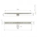 Душевой трап (лоток) Paini Slim Line CH700SLC 70 см, с решеткой, 2 в 1 под плитку, черный матовый