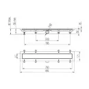 Душевой трап (лоток) Paini Klasik CH750KN2 75 см, с решеткой, 2 в 1 под плитку, хром