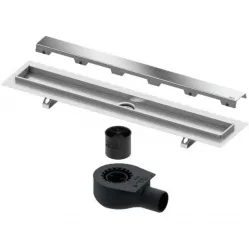 Душевой трап (лоток) Tece TECEdrainline steel II 600700 + 650000 + 660016 + 600782 64,3 см, с решеткой, щелевой, хром