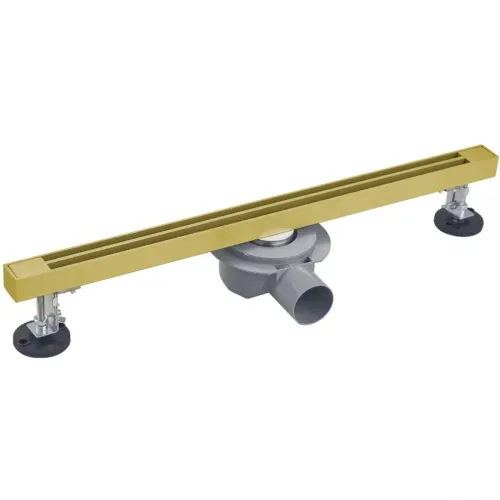 Душевой трап (лоток) Wonzon & Woghand WW-65406T-BG 60 см, с решеткой, щелевой, золотой матовый