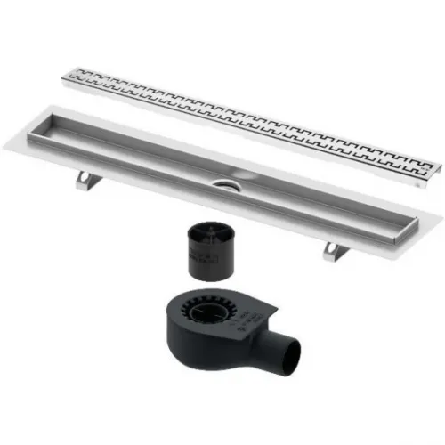 Душевой трап (лоток) Tece TECEdrainline royal 600700 + 650000 + 660016 + 600740 64,3 см, с решеткой, перфорированный, хром