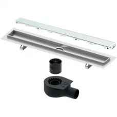 Душевой трап (лоток) Tece TECEdrainline glass 600700 + 650000 + 660016 + 600790 64,3 см, с решеткой, щелевой, зеленый