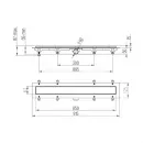 Душевой трап (лоток) Paini Klasik CH850KN2 85 см, с решеткой, 2 в 1 под плитку, хром