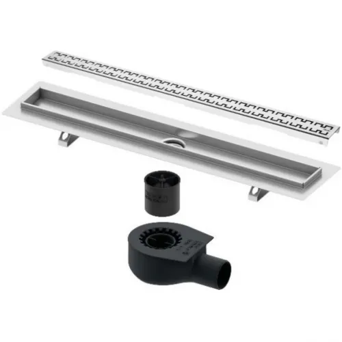 Душевой трап (лоток) Tece TECEdrainline royal 600800 + 650000 + 660016 + 600840 74,3 см, с решеткой, перфорированный, хром