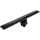 Душевой трап (лоток) Pestan Confluo Frameless Black Glass Line 13701202 45 см, с решеткой, щелевой, матовый хром/черный глянец