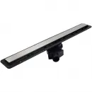 Душевой трап (лоток) Pestan Confluo Frameless Black Glass Line 13701202 45 см, с решеткой, щелевой, матовый хром/черный глянец