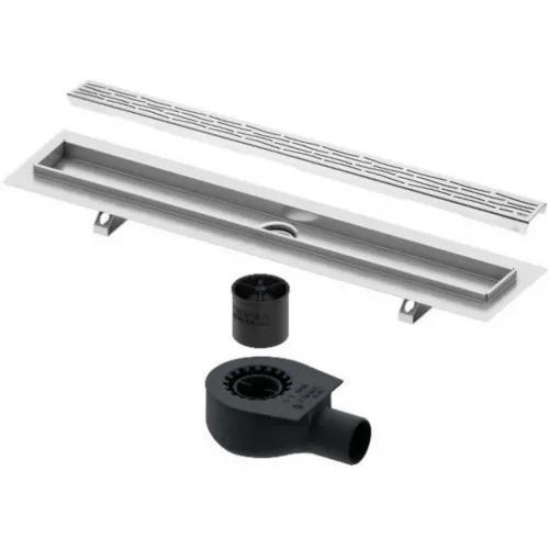 Душевой трап (лоток) Tece TECEdrainline organic 600800 + 650000 + 660016 + 600860 74,3 см, с решеткой, перфорированный, хром
