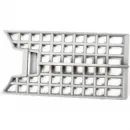 Душевой трап (лоток) Paini Harmony CH450HN 45 см, с решеткой, перфорированный, хром