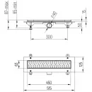 Душевой трап (лоток) Paini Harmony CH450HN 45 см, с решеткой, перфорированный, хром