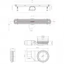 Душевой трап (лоток) Pestan Confluo Slim Line 13100031 45 см, с решеткой, щелевой, матовый хром