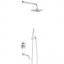 Душевой комплект Damixa Scandinavian Pure 936510000 со смесителем, 250 мм, хром