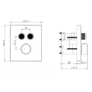 Душевой комплект Vincea Inspire VSFW-3I21MT3GM 300 мм, с термостатом, вороненая сталь