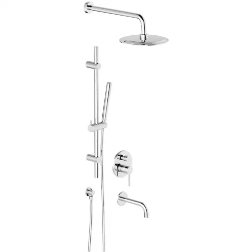 Душевой комплект Damixa Scandinavian Pure 936540000 со смесителем, 250 мм, хром
