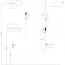Душевой комплект Abber Daheim AF8253NG 230 мм, с термостатом, никель