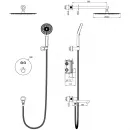 Душевой комплект Wonzon & Woghand WW-88929010-BG 300 мм, с термостатом, золотой матовый