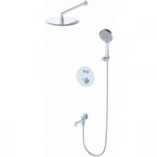 Душевой комплект Wonzon & Woghand WW-88929010-CR 300 мм, с термостатом, хром
