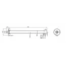 Душевой комплект Vincea Inspire VSFW-3I22MT2GM 300 мм, с термостатом, вороненая сталь