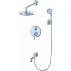 Душевой комплект Wonzon & Woghand Steam WW-88939008-CR 228 мм, со смесителем, хром