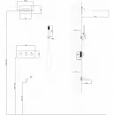 Душевой комплект Abber Wasser Kreis AF8150NG 300 мм, с термостатом, никель