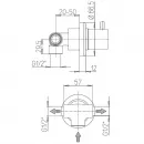 Душевой комплект 250 мм Paini Cox 78CRSET36911SHBATH
