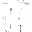 Душевой комплект Wonzon & Woghand Cube WW-88939016-BG 300 мм, со смесителем, золотой матовый