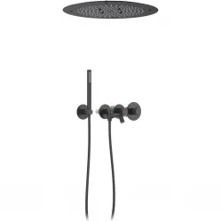 Душевой комплект Timo Saona SX-2358/03SM 500 мм, с термостатом, черный матовый