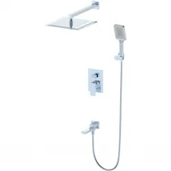 Душевой комплект Wonzon & Woghand Cube WW-88939016-CR 300 мм, со смесителем, хром