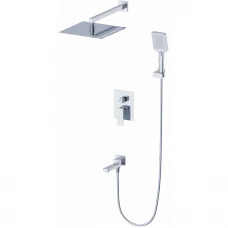 Душевой комплект Wonzon & Woghand Cube 2.0 WW-88087068-CR 300 мм, со смесителем, хром