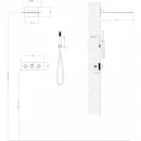 Душевой комплект Abber Wasser Kreis AF8151NG 300 мм, с термостатом, никель