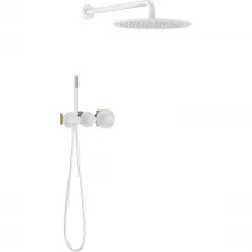 Душевой комплект Timo Saona SX-2359/16SM 300 мм, с термостатом, белый матовый