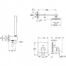 Душевой комплект 152 мм Grohe Eurocube 119698