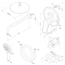 Душевой комплект 220 мм Am.Pm X-Joy FB85A1RH22
