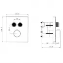 Душевой комплект Vincea Inspire VSFW-3I21MT1RGM 247 мм, с термостатом, вороненая сталь