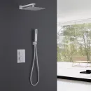 Душевой комплект Abber Daheim AF8251W 250 мм, с термостатом, белый матовый