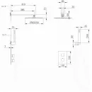 Душевой комплект Abber Daheim AF8251W 250 мм, с термостатом, белый матовый
