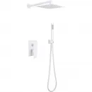 Душевой комплект Abber Daheim AF8219W 250 мм, со смесителем, белый матовый