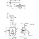Душевой комплект 250 мм Grohe Eurocube 25239000