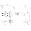 Душевой комплект 225 мм Paffoni Light KITLIG019BO139