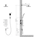 Душевой комплект 230 мм Timo Tetra-Thermo SX-0179/03SM